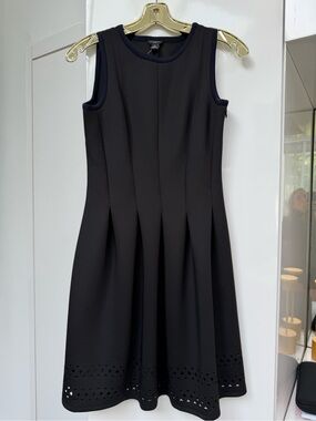 Ann Taylor Black Sleeveless Fit & Flare Mini Dress